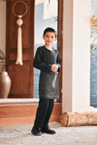 Baju Melayu Kids Teluk Belanga Modern Smart Fit - Silky Black