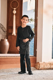 Baju Melayu Kids Teluk Belanga Modern Smart Fit - Silky Black