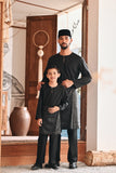 Baju Melayu Teluk Belanga Modern Smart Fit - Silky Black