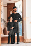 Baju Melayu Teluk Belanga Modern Smart Fit - Silky Black