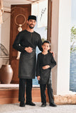 Baju Melayu Teluk Belanga Modern Smart Fit - Silky Black