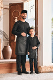 Baju Melayu Teluk Belanga Modern Smart Fit - Silky Black