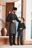 Baju Melayu Kids Teluk Belanga Modern Smart Fit - Silky Black