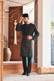 Baju Melayu Teluk Belanga Modern Smart Fit - Silky Black