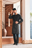 Baju Melayu Teluk Belanga Modern Smart Fit - Silky Black