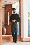 Baju Melayu Teluk Belanga Modern Smart Fit - Silky Black