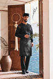 Baju Melayu Teluk Belanga Modern Smart Fit - Silky Black