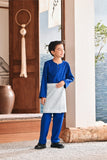 Baju Melayu Kids Teluk Belanga Modern Smart Fit - True Blue