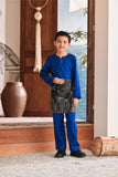 Baju Melayu Kids Teluk Belanga Modern Smart Fit - True Blue