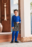 Baju Melayu Kids Teluk Belanga Modern Smart Fit - True Blue