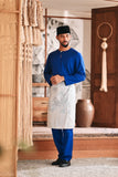 Baju Melayu Teluk Belanga Modern Smart Fit - True Blue