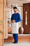 Baju Melayu Teluk Belanga Modern Smart Fit - True Blue