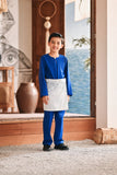 Baju Melayu Kids Teluk Belanga Modern Smart Fit - True Blue