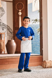 Baju Melayu Kids Teluk Belanga Modern Smart Fit - True Blue