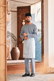 Baju Melayu Teluk Belanga Modern Smart Fit - Dusty Blue