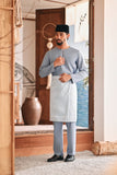 Baju Melayu Teluk Belanga Modern Smart Fit - Dusty Blue