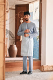 Baju Melayu Teluk Belanga Modern Smart Fit - Dusty Blue