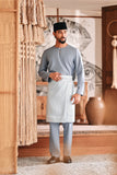 Baju Melayu Teluk Belanga Modern Smart Fit - Dusty Blue