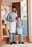 Baju Melayu Teluk Belanga Modern Smart Fit - Dusty Blue