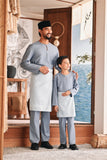 Baju Melayu Kids Teluk Belanga Modern Smart Fit - Dusty Blue