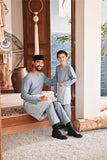 Baju Melayu Teluk Belanga Modern Smart Fit - Dusty Blue