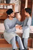 Baju Melayu Teluk Belanga Modern Smart Fit - Dusty Blue