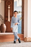 Baju Melayu Kids Teluk Belanga Modern Smart Fit - Dusty Blue