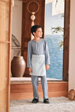 Baju Melayu Kids Teluk Belanga Modern Smart Fit - Dusty Blue