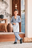 Baju Melayu Kids Teluk Belanga Modern Smart Fit - Dusty Blue