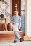 Baju Melayu Kids Teluk Belanga Modern Smart Fit - Dusty Blue