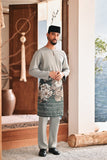 Baju Melayu Teluk Belanga Modern Smart Fit - Slate Gray