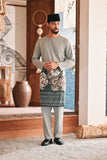 Baju Melayu Teluk Belanga Modern Smart Fit - Slate Gray