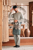 Baju Melayu Teluk Belanga Modern Smart Fit - Slate Gray