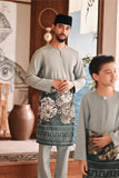 Baju Melayu Teluk Belanga Modern Smart Fit - Slate Gray