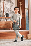 Baju Melayu Kids Teluk Belanga Modern Smart Fit - Slate Gray