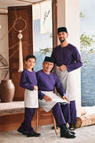 Baju Melayu Teluk Belanga Modern Smart Fit - Mullberry Purple