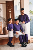 Baju Melayu Teluk Belanga Modern Smart Fit - Mullberry Purple