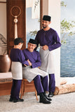 Baju Melayu Teluk Belanga Modern Smart Fit - Mullberry Purple