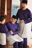 Baju Melayu Teluk Belanga Modern Smart Fit - Mullberry Purple