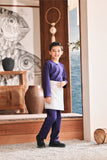 Baju Melayu Kids Teluk Belanga Modern Smart Fit - Mullberry Purple