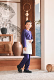 Baju Melayu Kids Teluk Belanga Modern Smart Fit - Mullberry Purple