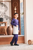 Baju Melayu Kids Teluk Belanga Modern Smart Fit - Mullberry Purple