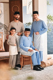 Baju Melayu Teluk Belanga Modern Smart Fit - Forever Blue