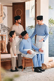 Baju Melayu Teluk Belanga Modern Smart Fit - Forever Blue