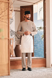 Baju Melayu Teluk Belanga Modern Smart Fit - Champagne Beige