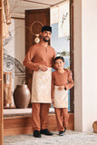 Baju Melayu Kids Teluk Belanga Modern Smart Fit - Coconut Shell