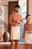 Baju Melayu Teluk Belanga Modern Smart Fit - Coconut Shell