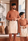 Baju Melayu Teluk Belanga Modern Smart Fit - Coconut Shell