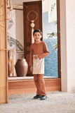 Baju Melayu Kids Teluk Belanga Modern Smart Fit - Coconut Shell