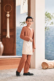 Baju Melayu Kids Teluk Belanga Modern Smart Fit - Coconut Shell